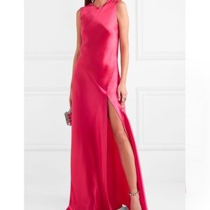 Philosophy di Lorenzo Serafini Hammered Satin Fuchsia Gown size L